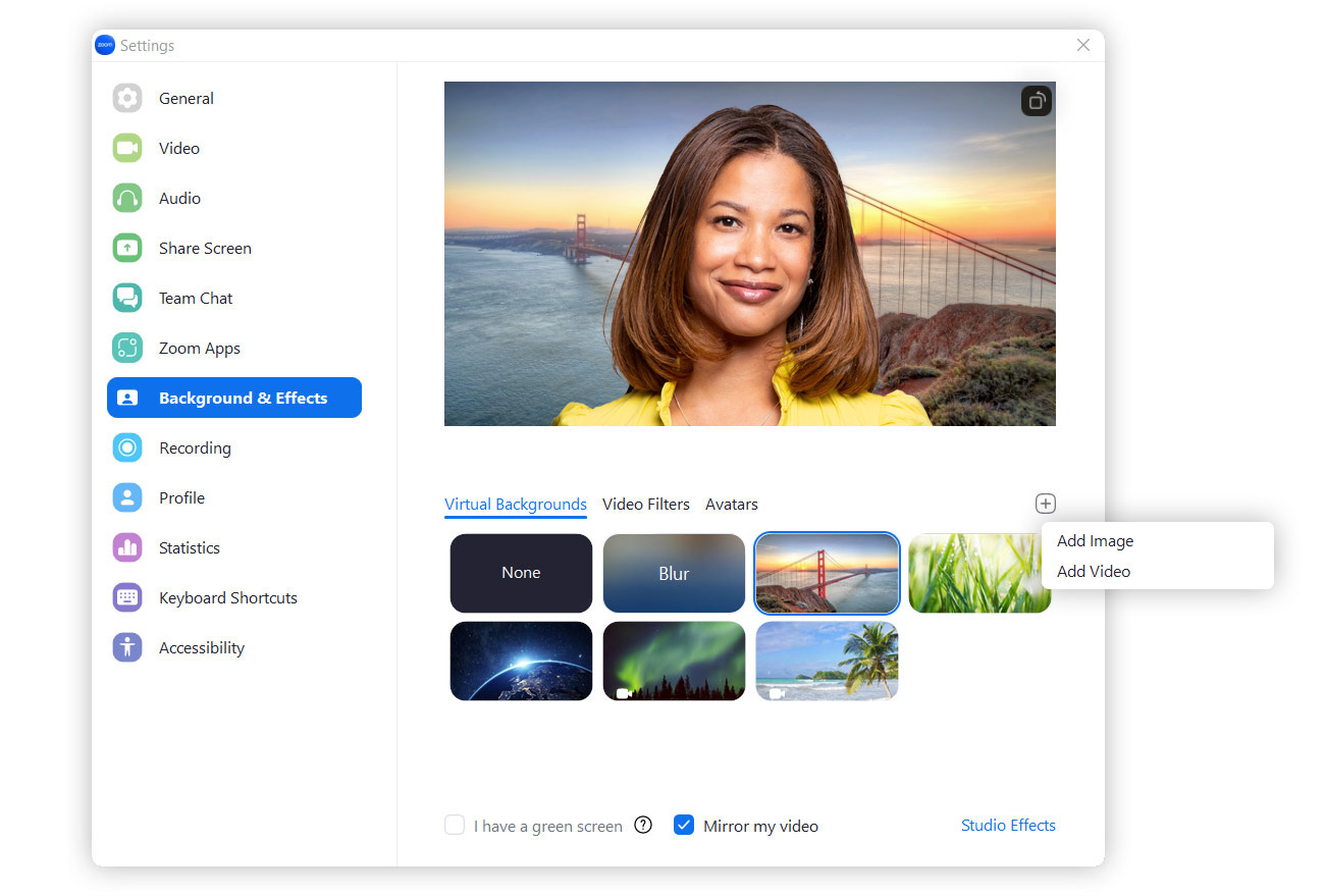 Change Zoom Virtual Background